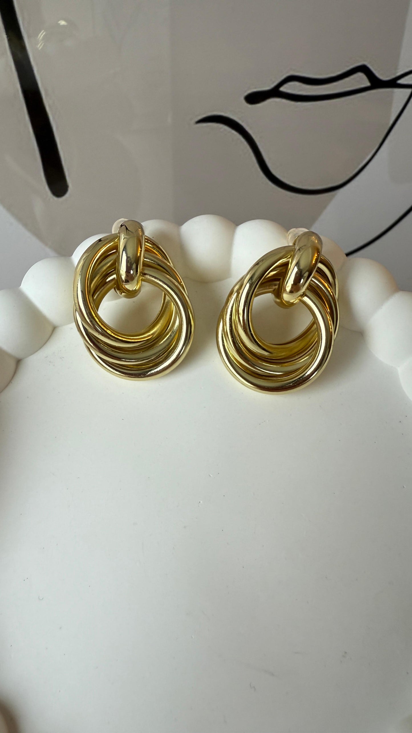 Çoklu Halka Gold Küpe