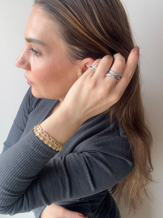 Yıldız Zirkon Taşlı Bileklik