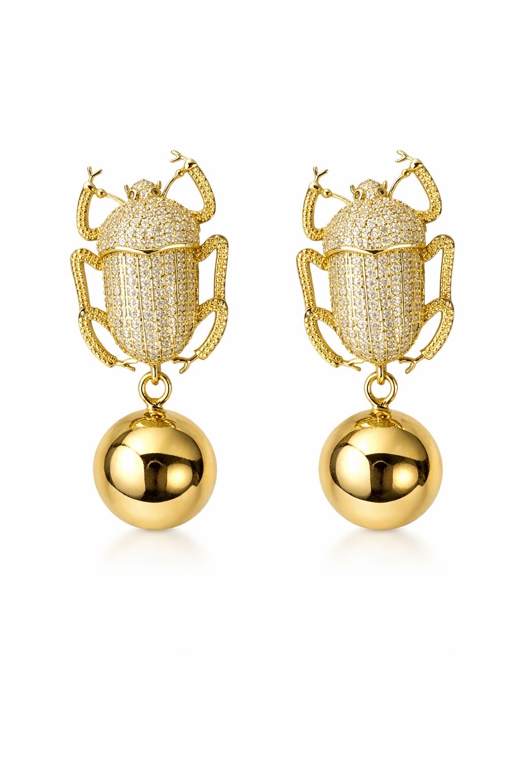 Golden Beetle Küpe