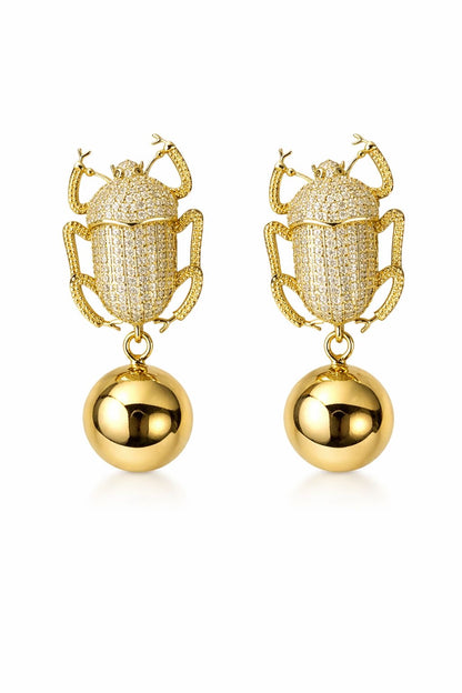 Golden Beetle Küpe