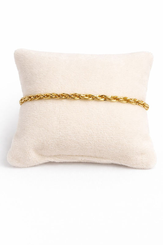 Zarif Burgu Zincir Altın Kaplama Bileklik
