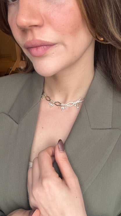 Sole Zarif Geometrik Gold Marka Model Kolye