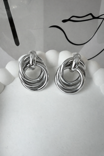 Çoklu Halka Silver Küpe
