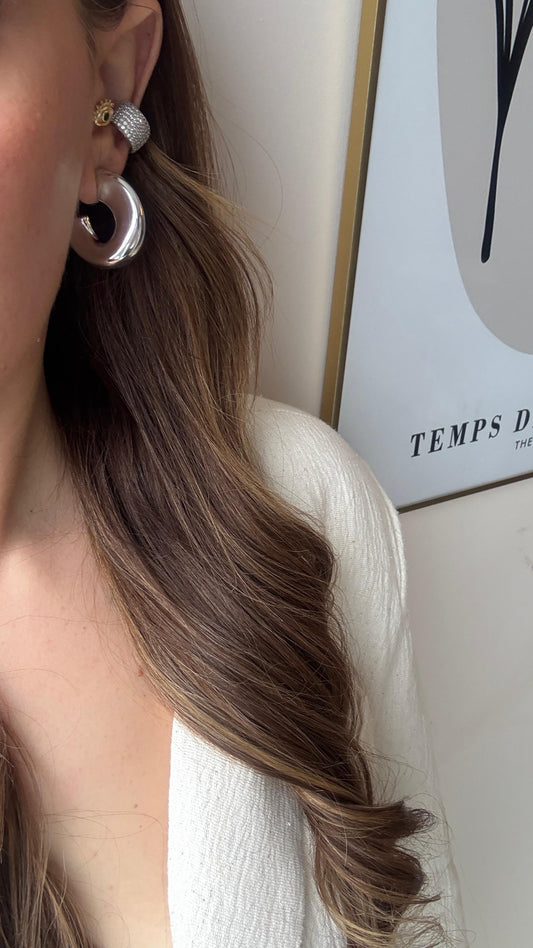 Kalın Silver Halka Küpe