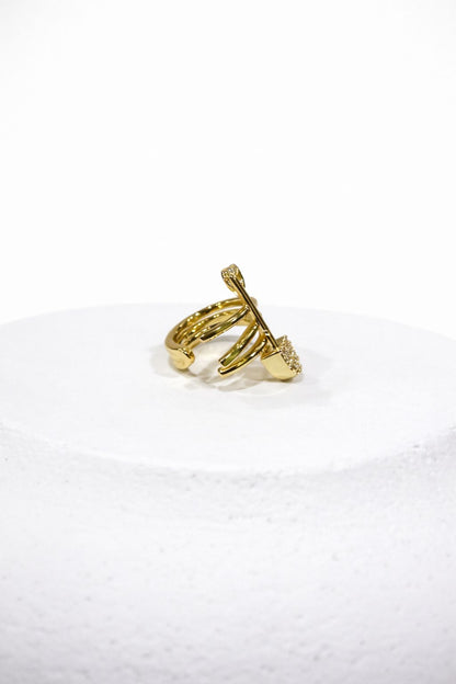 Taş Detaylı Gold Renk Ear Cuff (Kıkırdak Küpesi)