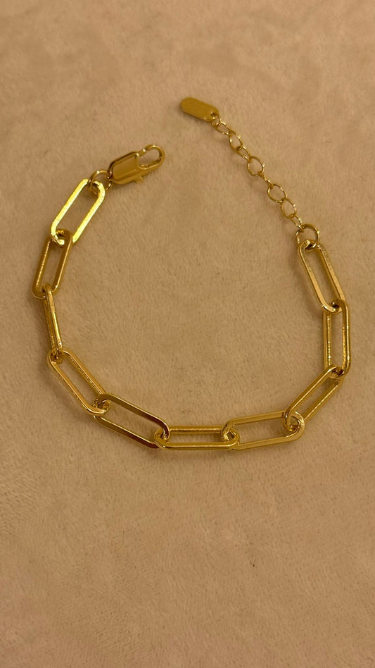 Gold Büyük Halkalı Zincir Bileklik