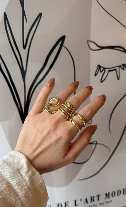 Sonsuzluk Form Gold Yüzük