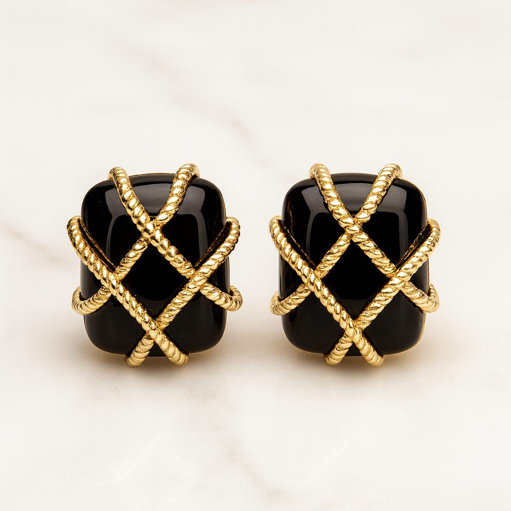 Marka Model Küpe Siyah