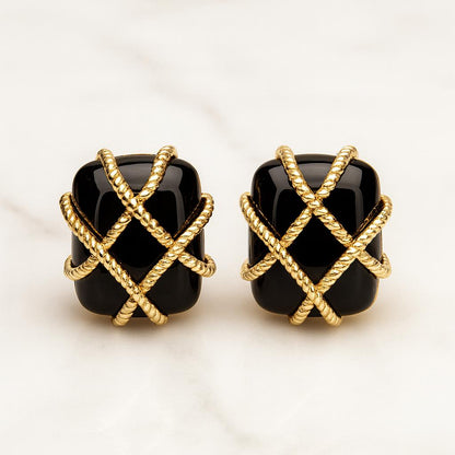 Marka Model Küpe Siyah