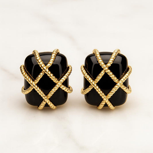 Marka Model Küpe Siyah