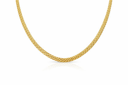 Luna Gold Örgü Zincir Kolye