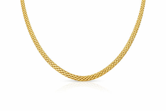 Luna Gold Örgü Zincir Kolye