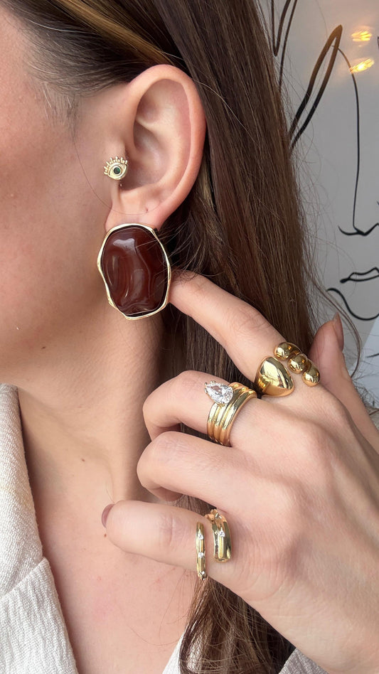 Mocha Gold Marka Model Küpe