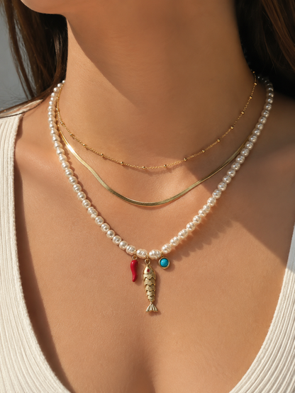 Mare İnci Charm Kolye