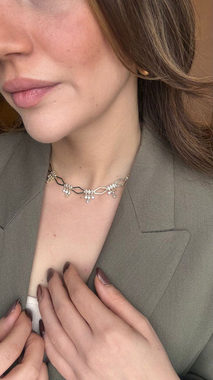 Sole Zarif Geometrik Gold Marka Model Kolye