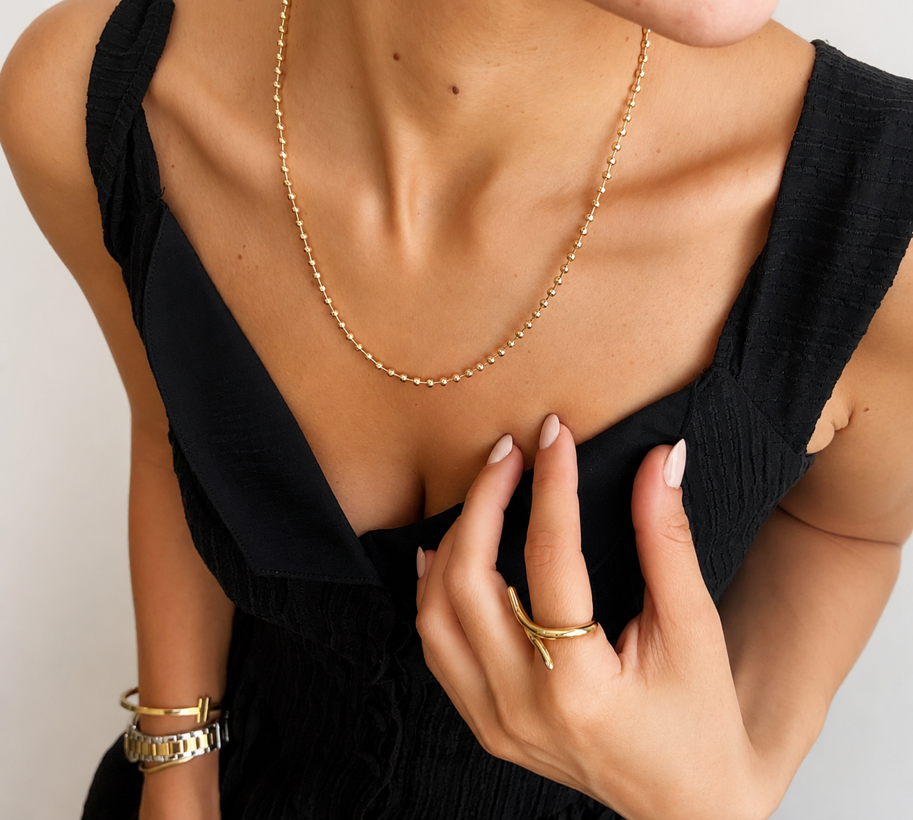 Top Zincir Gold Kolye