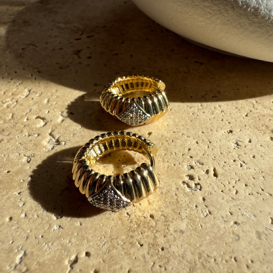 Zirkon Taşlı Halka- Küpe