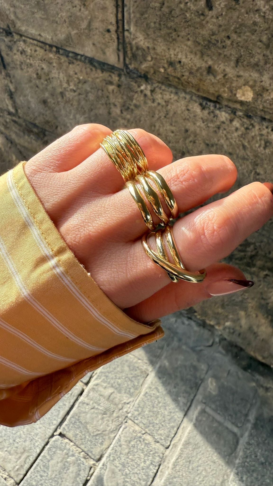 Çok Katmanlı Gold  Yüzük