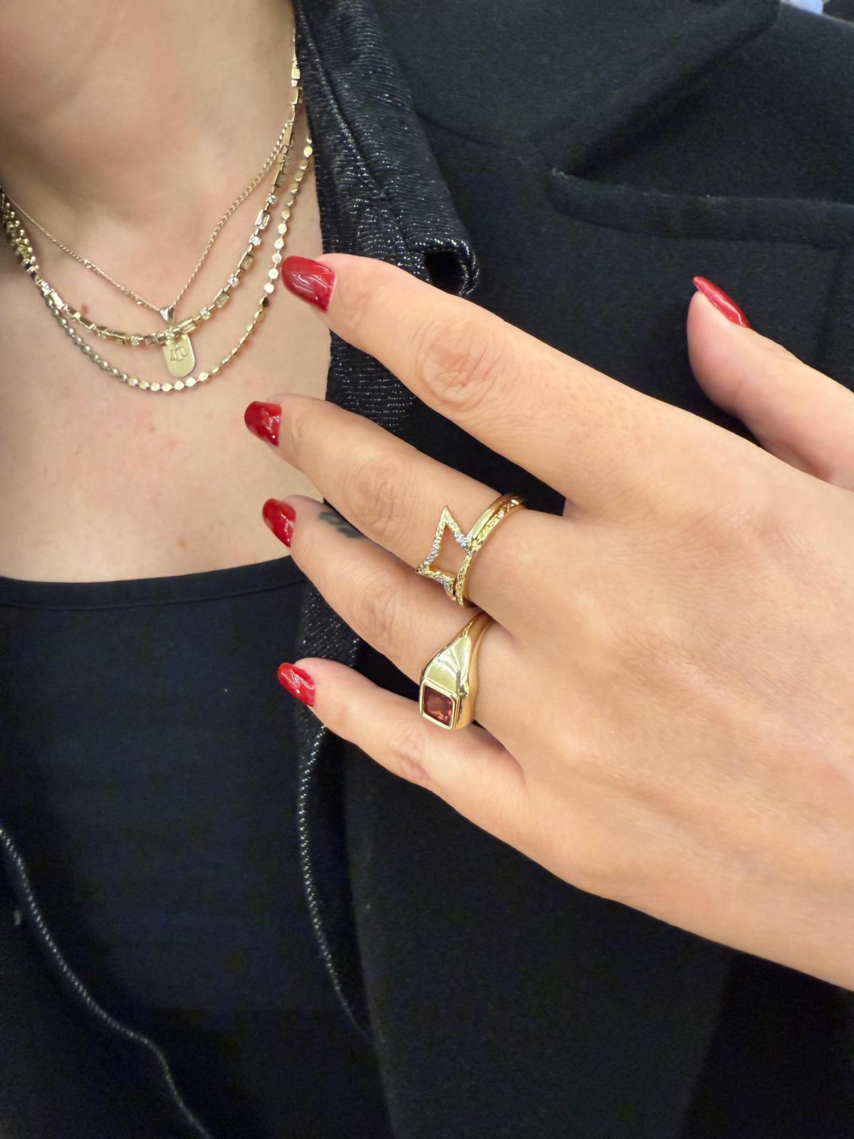 Yarım Yıldız Yüzük