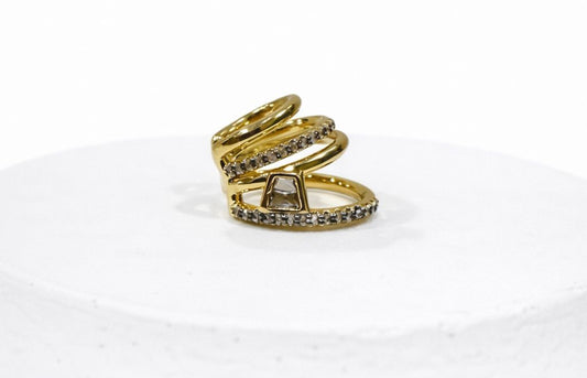 Taş Detaylı Gold Renk Ear Cuff (Kıkırdak Küpesi)