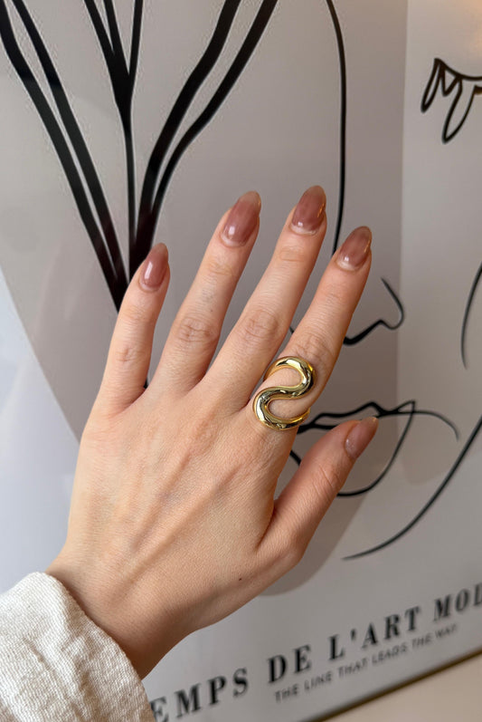 Sonsuzluk Form Gold Yüzük