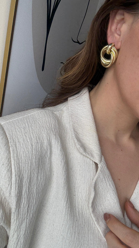 Çoklu Halka Gold Küpe