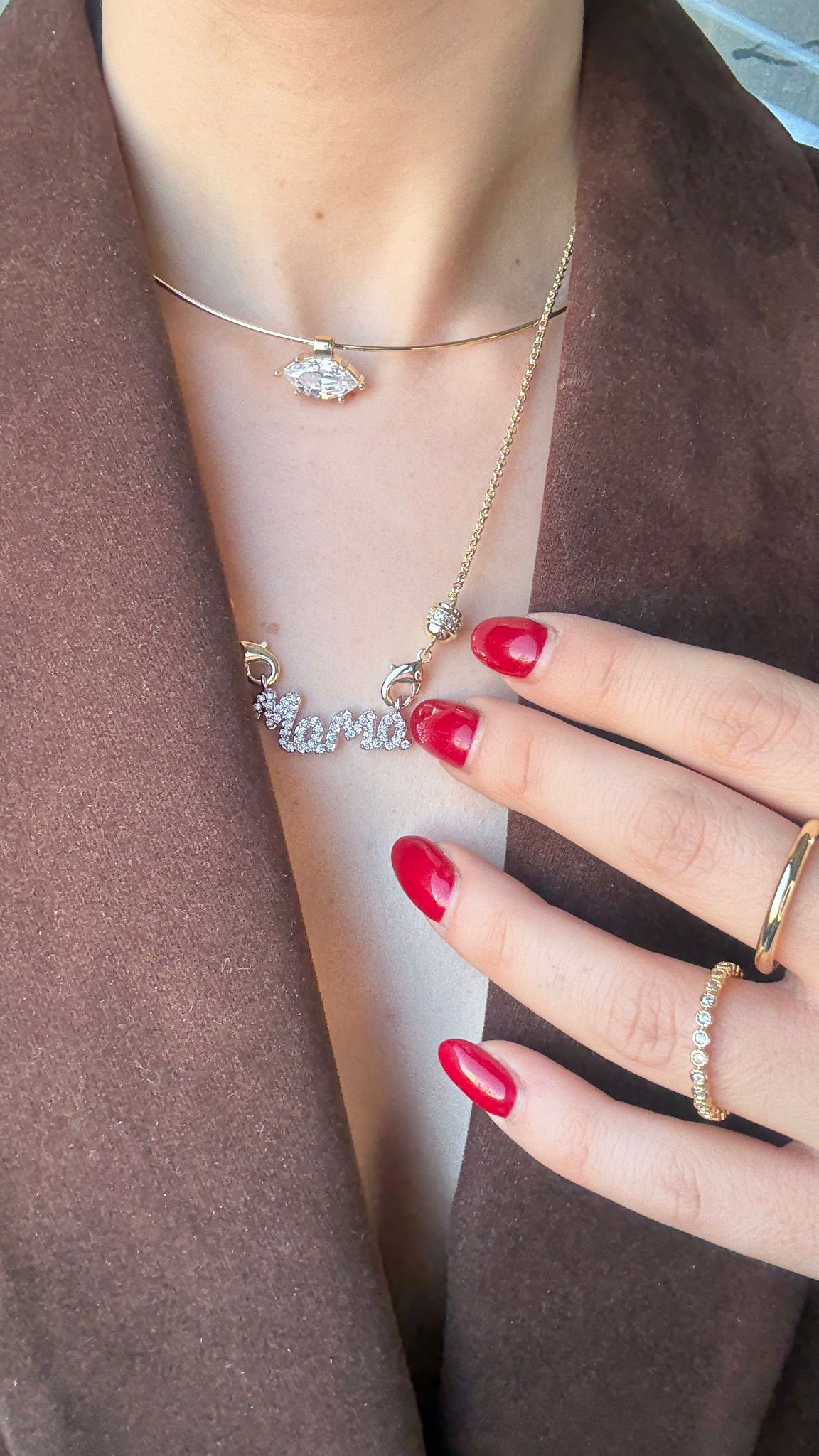 Aura Taş Choker Kolye