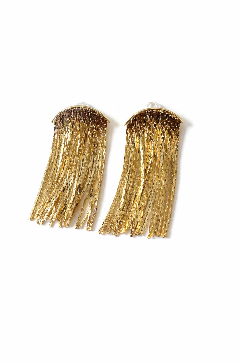 Golden Işıltı Püskül Küpe