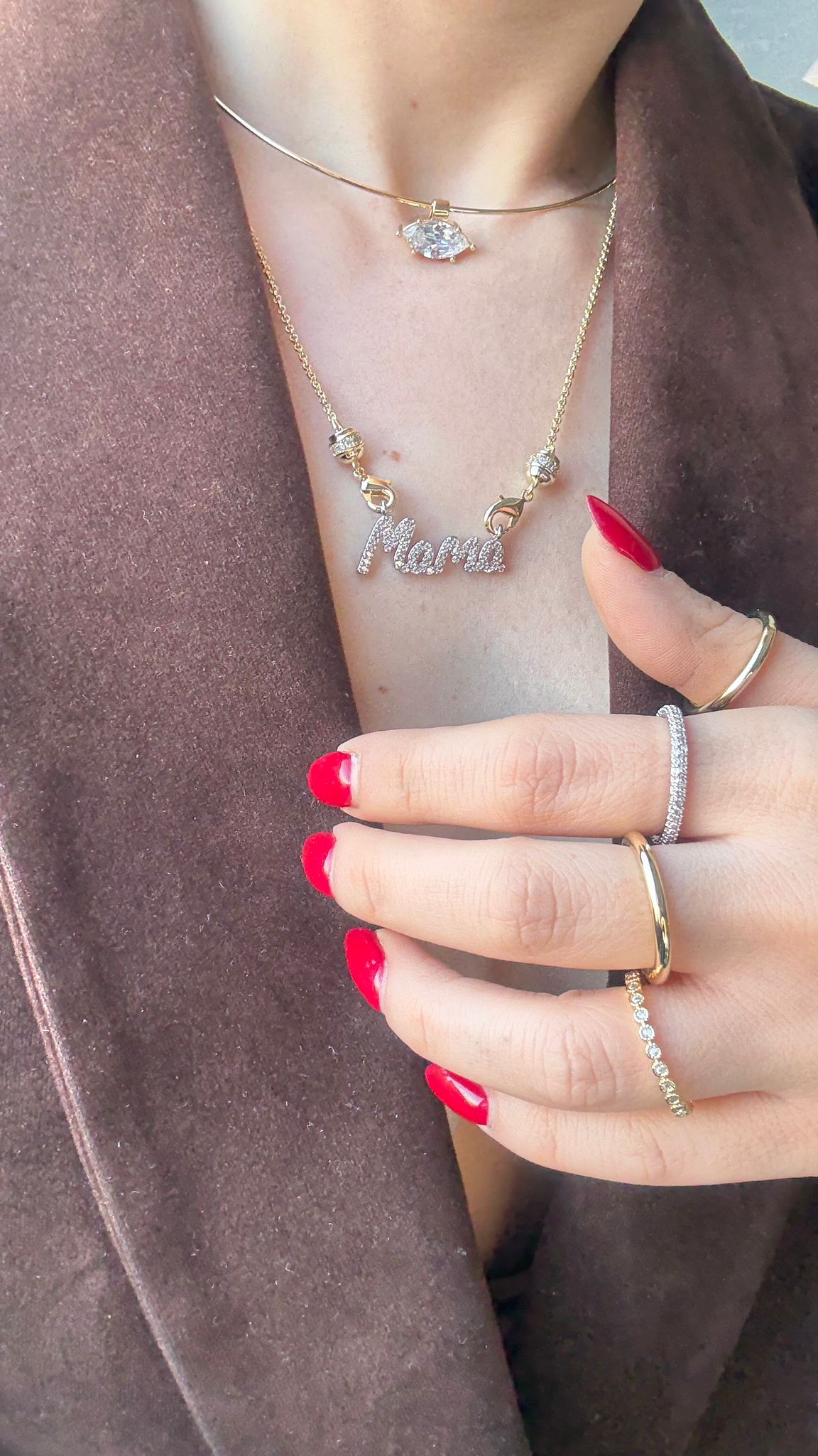 Aura Taş Choker Kolye