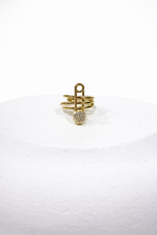 Taş Detaylı Gold Renk Ear Cuff (Kıkırdak Küpesi)