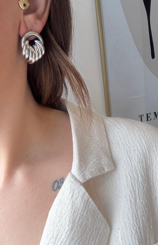 Çoklu Halka Silver Küpe